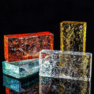 Blocs de verre solides, briques de verre colorées pour la décoration murale, 50*100*200mm, briques de verre solides fusionnées - Product Image 1