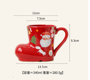 <span class=keywords><strong>Tazza</strong></span> di ceramica <span class=keywords><strong>personalizzata</strong></span> all'ingrosso di natale a forma di stivale di ceramica rossa <span class=keywords><strong>tazza</strong></span> <span class=keywords><strong>con</strong></span> cucchiaio - Product Image 5