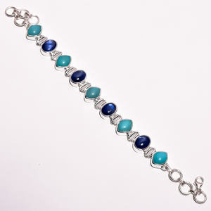 Pulseras de piedras preciosas de estrella negra natural de Plata de Ley 925, diseño único, fabricante de joyas de plata 925, joyería fina 925 personalizada - Product Image 2