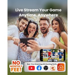 กล้องแอคชั่น XbotGo Chameleon Ai 4K 60FPS ไร้สาย บลูทูธ สำหรับกีฬา ฟุตบอล บาสเกตบอล ใช้สำหรับทีม - Product Image 4