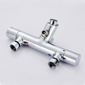 Flola Thermostatic Shower Valve All <b>Copper</b> 2 <b>Handle</b> Concealed Bathtub Faucet Set Model La839 - Product Image 2