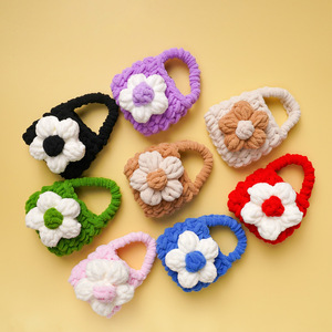 <b>Cute</b> <b>Bear</b> Knitted Earphone Case For Airpods Anti Drop Protective Cover Plush Handmade Style White - Product Image 4