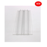 Lumière linéaire LED double concave en plastique transparente, extrusion, lentille optique en PC, lentille en PMMA, LED SMD 2835