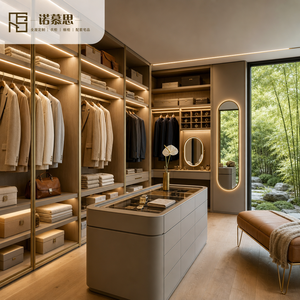 Système de <span class=keywords><strong>dressing</strong></span> modulaire haut de gamme de style épuré et armoire ouverte pour mobilier de <span class=keywords><strong>dressing</strong></span> de villa moderne - Product Image 2