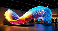 Écran LED circulaire intérieur sur mesure à pas de pixel P1.56, couleur pleine, SMD, pour hall d'entreprise, visuel immersif, haute fréquence de rafraîchissement