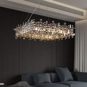JYLIGHTING <span class=keywords><strong>Lustre</strong></span> moderne en cristal de luxe pour salon d'hôtel cuisine nordique de <span class=keywords><strong>Murano</strong></span> sur pied <span class=keywords><strong>noir</strong></span> - Product Image 4