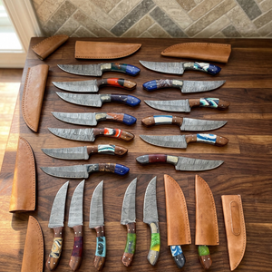 Rajput <b>Knives</b> Handcrafted Industrial Grade Damascus Steel Fixed Blade Hunter/Camping Survival <b>Knife</b> Wood <b>Handle</b> Drop Point 23cm - Product Image 2
