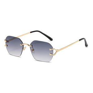 <span class=keywords><strong>2023</strong></span> <span class=keywords><strong>Lunettes</strong></span> de soleil carrées sans monture pour femmes Tendance Hommes <span class=keywords><strong>Lunettes</strong></span> de soleil en gros - Product Image 2