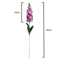 Bunga Sutra Delphinium Ungu Violet Besar Buatan untuk Pernikahan Dekorasi Rumah Buket Grosir Kelas Atas untuk Luar Ruangan