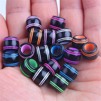 1 sac de perles acryliques colorées à gros trous, faites à la main, pour tresses, bijoux et accessoires de coiffure pour filles, Yiwu