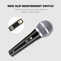 Haut-parleur GAM-106 avec microphone filaire, haut-parleur sur chariot équipé d'un microphone filaire, microphone dynamique