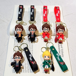 Cho Harry Potter 3D phim hoạt hình <span class=keywords><strong>PVC</strong></span> Móc chìa khóa dễ thương thiết kế mềm cao su xe Túi ba lô Mặt dây chuyền OEM phụ kiện búp bê Keychain - Product Image 4