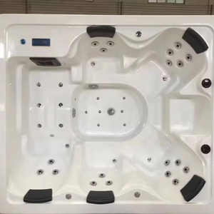 Baignoire ovale moderne en acrylique transparent, indépendante, en résine cristalline, écologique, autoportante, résistante aux hautes températures, 5 places - Product Image 2