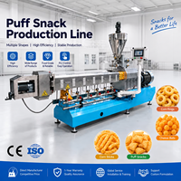 Machine extrudeuse de grande capacité pour la fabrication de chips de maïs en forme de boule de fromage, ligne de production de snacks soufflés à base de blé et de maïs