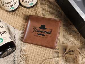 Portafoglio in Pelle Inciso, Portafoglio Personalizzato, Regalo di Anniversario per Lui, Portafoglio per Testimoni, Regalo per Fidanzato, Regali Portafoglio da Uomo - Product Image 5