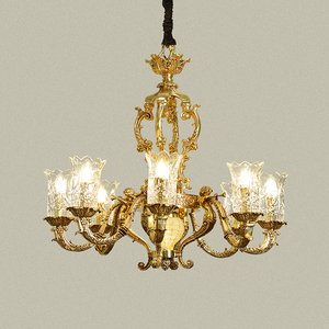 Candelabro de cristal antiguo clásico, luz colgante, pantalla de cristal, latón antiguo, lujo, 90, candelabro de <span class=keywords><strong>Murano</strong></span> italiano moderno - Product Image 4