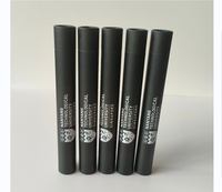 Emballage d'encens noir imprimé avec étiquette personnalisée Boîte en papier cylindrique Emballage de bâton d'encens Tube d'expédition long et mince