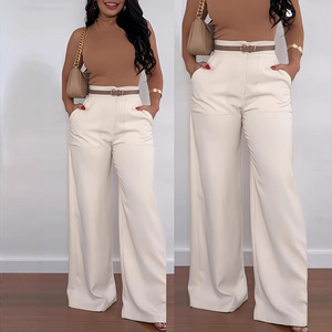 <span class=keywords><strong>Pantaloni</strong></span> Casual da <span class=keywords><strong>Donna</strong></span> a Gamba Larga in Poliestere Stampato per Autunno e Inverno, Stile Europeo e Americano - Product Image 2