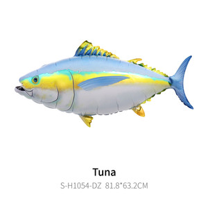 Set di Palloncini CYmylar <span class=keywords><strong>a</strong></span> <span class=keywords><strong>Tema</strong></span> Pesca: Palloncini di Tonno, Salmone, Carpa, Granchio e Boe per Decorazioni <span class=keywords><strong>a</strong></span> <span class=keywords><strong>Tema</strong></span> Sotto il Mare - Product Image 5