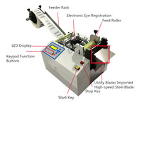 Machine de découpe d'étiquettes d'emballage 200 mm, 34 m/min, pour film rétractable PET et papier imprimé, avec capteur optique de registration