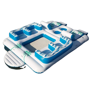 Conception super cool radeau de rivière pour 6 personnes <span class=keywords><strong>Tahiti</strong></span> tropical/piscine de radeau gonflable île flottante tropicale de <span class=keywords><strong>Tahiti</strong></span> océan - Product Image 1