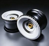 1 pièce de jante de voiture de rechange en alliage d'aluminium forgé, style turbine, entièrement recouverte, avec revêtement en poudre, pour berlines de luxe EV à énergie nouvelle