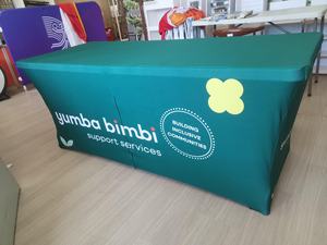 Nappe en tissu de haute qualité personnalisation Logo impression exposition sport intérieur publicité affichage nappe - Product Image 3