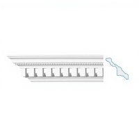 OA-1076 Moulures de couronne en polyuréthane écologiques, durables, légères, résistantes à la décomposition et à l'humidité, apprêtées, style européen pour villa