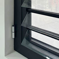 Fenêtres en aluminium à ouverture électrique avec persiennes en verre anti-effraction personnalisées pour maison