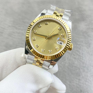 Reloj de oro unisex de alta calidad 2025 con diamantes y reloj de oro con reloj mecánico de calendario - Product Image 3