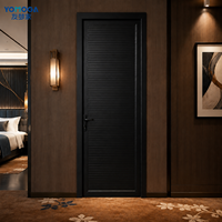 Puerta de Baño Impermeable de Aluminio con Diseño Moderno de Rejillas Abatibles para Uso en Hoteles y Villas, Superficie Acabada