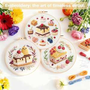 Embroidery <b>Kit</b> for Beginners Adults, <b>DIY</b> Bread Design Cross Stitch <b>Kits</b> for Craft Lover Learn Hand Stitch - Product Image 3
