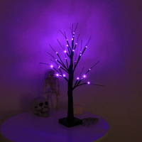 Halloween-Dekorationen für Innen Schwarzer Baum Gruseliger Halloween-Baum USB- und Batteriebetrieben Halloween-Tischdekorationen für Zuhause und Partys