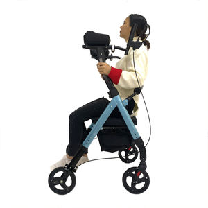 תמיכה 500 £ כבד החובה זקוף Rollator ווקר עם חזק אלומיניום, משענת גב ומושב בריאטרי לקום מתגלגל הליכון - Product Image 3