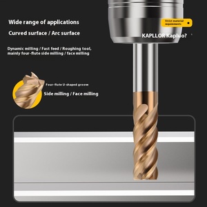 Hrc60 4-Flute CNC <span class=keywords><strong>tungsten</strong></span> <span class=keywords><strong>carbide</strong></span> phẳng cuối phay dao ODM tùy chỉnh cho thép không gỉ thép đúc sắt phay - Product Image 3