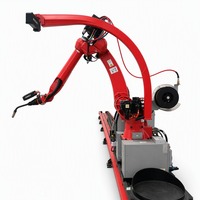 Brazo Robótico Industrial de 6 Ejes con Riel Magnético para Soldadura Automática en Todas las Posiciones en Obras de Construcción Metálica