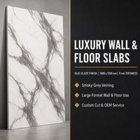 Dalle de pierre frittée Fendi White Time Glaze avec veinage gris pour comptoir, mur, sol, projet hôtelier de luxe, villa