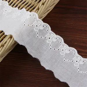 Hot White Hollow Cotton Lace 5cm Width Home Decoration Textile Accessories for Dresses & Home Decor