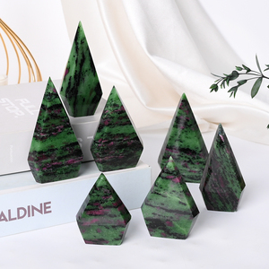 New Arrival Natural <strong>Stones</strong> and Healing Crystal <strong>Ruby</strong> Zoisite Flame-shaped Crystal Carvings Decorations - Product Image 1