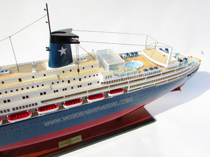 Modello di Nave da Crociera MS ACHILLE <span class=keywords><strong>LAURO</strong></span> - Modello in Legno di Nave Oceanica - Product Image 2