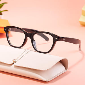 Montures optiques œil-de-chat ZS-98153 pour hommes, monture complète, verres PC anti-lumière bleue, style rétro, montures plano. - Product Image 4