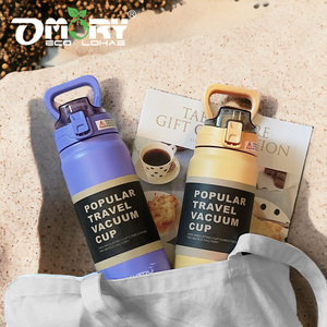 Botella Plegable de Acero Inoxidable OMORY para Viajes, Botella Portátil de Mano para Viajes al Aire Libre, 720 ml - Morado - Product Image 3