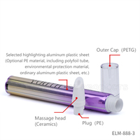 Tube cosmétique de lustre à lèvres de PE de 15 ml ABL avec l'applicateur en céramique d'astuce pour la crème d'oeil