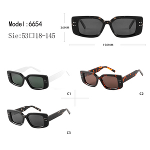 <b>Square</b> <b>Sunglasses</b> Full Rim Mix Color <b>Frame</b> UV400 Protection Anti-Radiation Durable Unisex Adult - Product Image 2