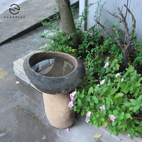 Mangeoire pour oiseaux en pierre, pierre d'extérieur, décoration de jardin, bain, vente en gros,