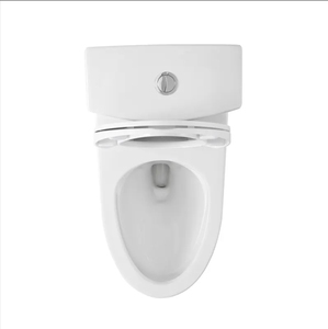 Baño de Hotel moderno, inodoro de cerámica sin montura, alargado cuenco de una pieza, drenaje de trampa en S de doble descarga, sanitario elegante montado en el suelo - Product Image 2
