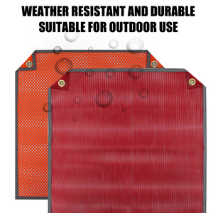 Bandera de seguridad de malla de PVC de 18x18 pulgadas aprobada por FMCSA 393,87 con dos ojales correas reflectantes ANSI para seguridad vial - Product Image 6