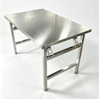 Table de salle à manger pliable en acier inoxydable résistant à la corrosion pour l'extérieur, table de jardin, table pliable pour barbecue, table de conférence, bureau de réunion