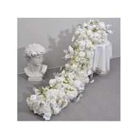 Chemin de fleurs de table pour décoration de mariage, guirlande de fleurs artificielles en soie pour la fête de mariage