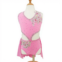 LIUHUO Robe de danse lyrique rose à col haut sans manches, de luxe, avec flash, personnalisée